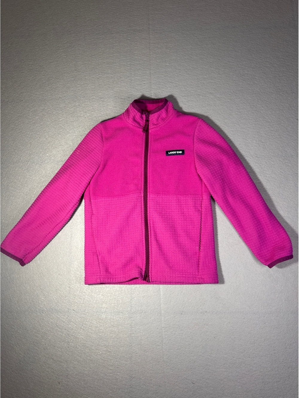 Lands' End Girls Pink Fleece Jacket Size Small